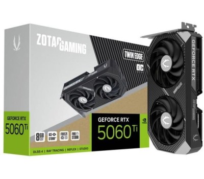 Видеокарта ZOTAC Видеокарта NVIDIA GeForce RTX 5060TI RTX 5060TI 8GB AMP 8ГБ AMP, GDDR7, Ret [zt-b50610f-10m]
