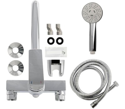 BRIMIX - Смеситель для ванны, с длинным изливом, шаровый, из высокопрочного АБС пластика, премиум, цвет ХРОМ. 5555-CR