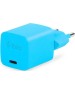 TTEC Сетевое зарядное устройство SmartCharger GAN 20W PD USB-C Travel Fast Charger с кабелем USB-C - USB-C 3A. Длина кабеля: 120см. Цвет: неоновый голубой