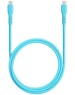 TTEC Сетевое зарядное устройство SmartCharger GAN 20W PD USB-C Travel Fast Charger с кабелем USB-C - USB-C 3A. Длина кабеля: 120см. Цвет: неоновый голубой