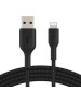 BELKIN Кабель BoostCharge USB-A - Lightning Braided Cable. Длина: 3м. Цвет: черный