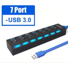 USB-хаб SMARTBUY (SBHA-7307-B) USB 3.0 хаб + выкл., 7 портов, черный