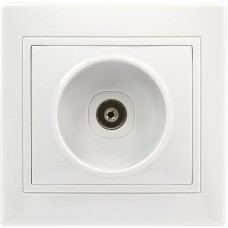 Розетка SMARTBUY (SBE-01w-S1-TV) Венера, 1-местная, белый