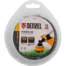 Леска для триммера DENZEL Леска для триммера двухкомпонентная эллипс, 3,0мм х 15м, блистер EXTRA CORD 96257