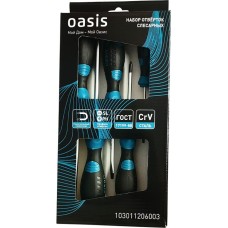 Набор отверток OASIS CR-V (SL 3,5,6/PH 0,1,2) 103011206003