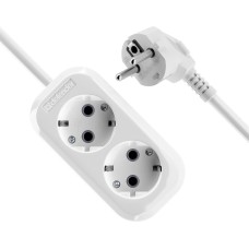 Удлинитель DEFENDER (99366) R320 16 А 2 роз х3м , белый