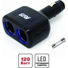 Разветвитель AVS CS205 прикуривателя 12/24 (на 2 выхода) 43745