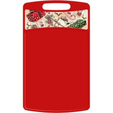 Доска разделочная HOMVER Bergamo Игрушки прямоугольная 260x155x3,5мм с декором (красный) 223138706/03