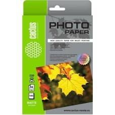 CACTUS Фото CS-MA6230100 10x15/230г/м2/белый/100л. матовое для струйной печати