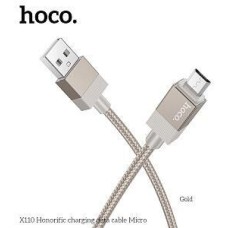 Кабель HOCO (6942007646796) X110m для micro USB , 1 м, Gold