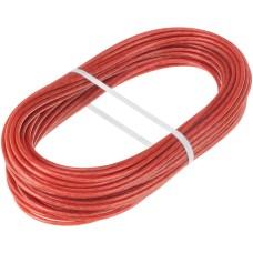 Трос СИБРТЕХ Трос металлополимерный красный ПР-3.0, толщина 3.0 мм, моток 20 метров 47644