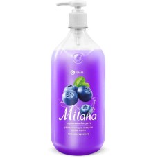Жидкое мыло GRASS 126301 Milana черника в йогурте с дозатором (флакон 1000мл)