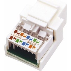 REXANT Модуль Keystone Jack RJ-45(8P8C) розеточный, CAT 5e неэкранированный, белый