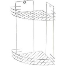 РЫЖИЙ КОТ Полка угловая двухъярусная Vento 19*19*30 см хром (310846)