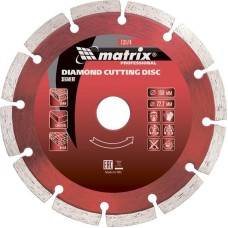 Диск алмазный MATRIX Диск алмазный, отрезной сегментный, 150 х 22.2 мм, сухая резка Professional 73174