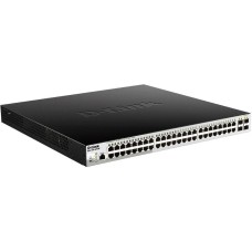 Коммутатор D-LINK Коммутатор DGS-1210-52P/ME/B1A Управляемый коммутатор 2 уровня с 48 портами 10/100/1000Base-T и 4 портами 1000Base-X SFP (порты 1-8 с поддержкой PoE 802.3af/802.3at (30 Вт) {2} (429163)
