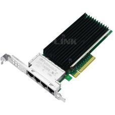 Сетевой адаптер LR-LINK Сетевой адаптер LRES1013PT PCIe v3.0 x8 4*RJ45 10G NIC Card на базе Intel X710