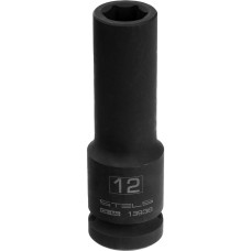 STELS Головка ударная удлиненная шестигранная, 12 мм, 1/2, CrMo 13936