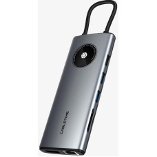 CABLETIME Док-станция (хаб) для ноубука USB-C 12 in 1 CB90G, серая