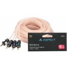 Кабель ASPECT Межблочный кабель RCA-WL4.5, White Line, коаксиал, OFC, 4RCA-4RCA, 5м