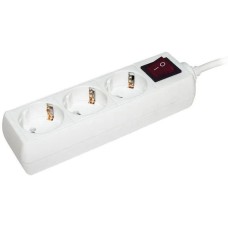 IEK Сетевой удлинитель У03К 5м (3 розетки) белый (пакет ПЭ)