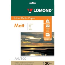 LOMOND Фотобумага 0102003 A4/120г/м2/100л./белый матовое для струйной печати