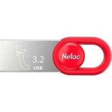 NETAC Флеш Диск 64Gb UM2 NT03UM2N-064G-32RE USB3.2 серебристый/красный