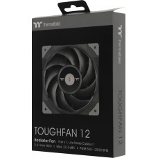 THERMALTAKE Вентилятор для корпуса Toughfan 12 120х120x25 черный 4-pin 22.3дБ (CL-F117-PL12BL-A) Ret