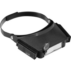 SPARTA Лупа с дополнительными линзами, с подсветкой, для закрепления на голове 913825