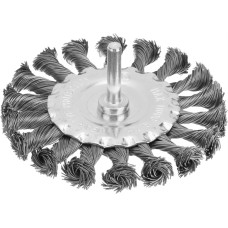 MATRIX Щетка для дрели, 100 мм, плоская со шпилькой, крученая металлическая проволока 74432