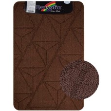 САНАКС - Коврик в ванную КРОСС-ЛООП,одинарный, КОРИЧНЕВЫЙ,однотонный, 500х800 мм,100% полиэстер 00844