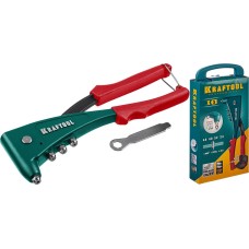 KRAFTOOL X-5F, 2.4 - 4.8 мм, 260 мм, удержание заклепки, литой заклепочник в кейсе (31173-H6)