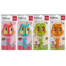 DELI Ножницы 6061 Happy Cat детские 138мм ТПЭ сталь ассорти