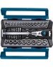 Наборы инструмента GROSS Набор торцевых головок, трещотка 120 зубьев, 41 предмет, 1/2