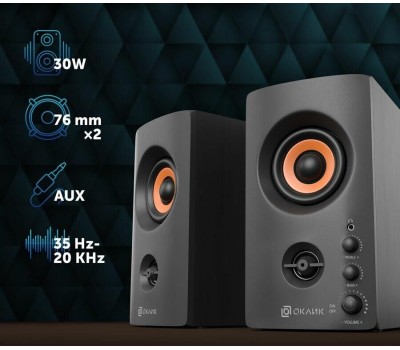 Акустика 2.0 ОКЛИК OK-164 черный