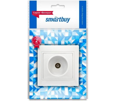 Розетка SMARTBUY (SBE-01w-S1-TV) Венера, 1-местная, белый