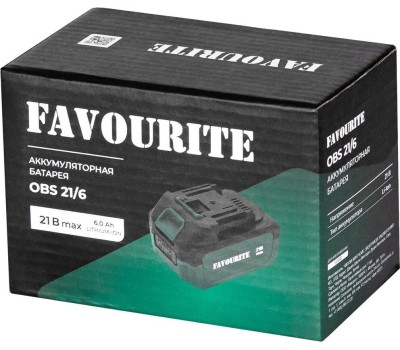 Аккумуляторная батарея FAVOURITE OBS 21/6 Li-ion, 21В, 6Ач