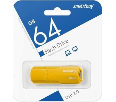USB-флеш SMARTBUY (SB64GBCLU-Y) UFD 2.0 064GB CLUE Yellow (