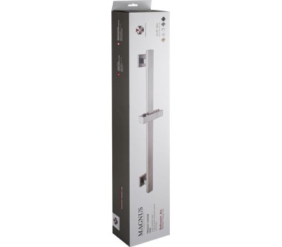 Стойка душевая MAGNUS 9284 Стойка душевая, БЕЗ лейки и шланга, из нержавеющей стали марки 304, квадратный профиль, цвет ЧЕРНЫЙ