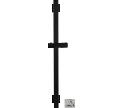 Стойка душевая MAGNUS 9284 Стойка душевая, БЕЗ лейки и шланга, из нержавеющей стали марки 304, квадратный профиль, цвет ЧЕРНЫЙ