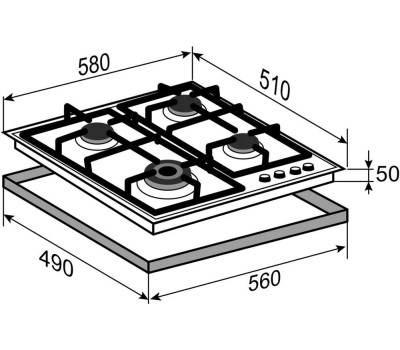 Варочная панель газовая ZIGMUND & SHTAIN G146S