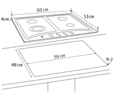 Варочная панель газовая LEONORD LEG-60406S
