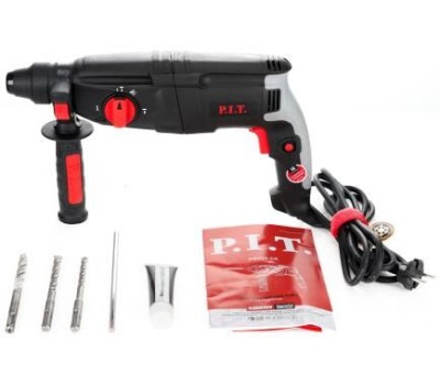 Перфоратор электрический P.I.T. Перфоратор SDS-Plus электрич. PBH26-C6 (горизонт, 1000Вт, 3,2Дж, 3реж, Ø26мм, 0-1300об, кейс)
