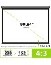 Экраны CACTUS Экран Wallscreen CS-PSW-152X203-SG, 203х152 см, 4:3, настенно-потолочный серый