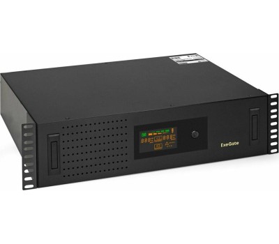 Exegate EX293852RUS ИБП ExeGate ServerRM UNL-3000.LCD.AVR.2SH.3C13.USB.3U <3000VA/1800W, Color LCD, AVR, 2*Schuko+3*C13, USB, 3U, установка в стойку, Black>