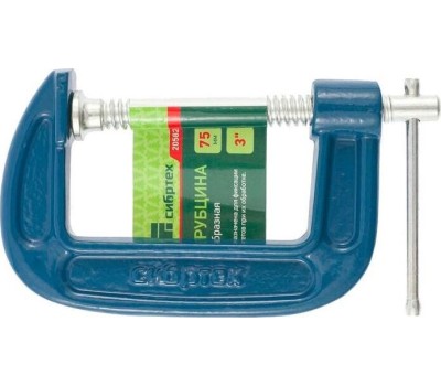 Струбцина СИБРТЕХ Струбцина G-образная, 75 мм 20582