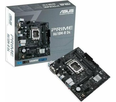 Материнская плата ASUS Материнская плата PRIME H610M-R-SI, Socket LGA 1700, Intel H610, mATX, Ret (White Box)
