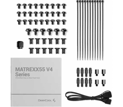 Корпус для ПК DEEPCOOL Корпус ATX Matrexx 55 V4, Midi-Tower, без БП, черный [r-matrexx55-bkada4-g-4]