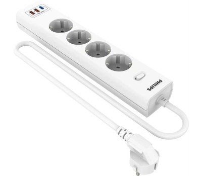 Сетевой фильтр PHILIPS Сетевой фильтр CHP4346WA/51, 2м, белый