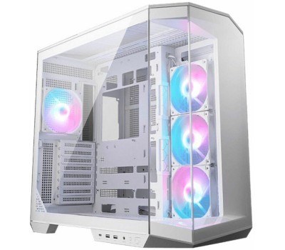 Корпус MSI Корпус MAG Pano 100R PZ WHITE , Mid Tower, ATX, 2xUSB 3.2 Gen 1, 1xUSB 3.2 Gen2 Type-C, 3x120mm ARGB Reverse Blade Fan, 1x120mm ARGB Fan, ARGB+PWM Control Board,Tempered Glass Window, Brown Box